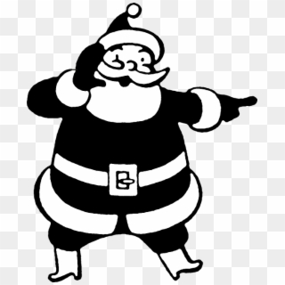 Christmas Noel Santa Claus December Merry Christmas - Santa Claus Black And White Clipart - Png Download