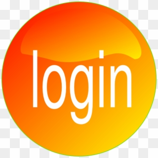 Orange Login Svg Clip Arts 600 X 600 Px - Login Button In Png Transparent Png