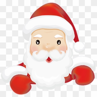 圣诞节卡通圣诞老人头像- Père Noel - Santa Claus Vector Png Clipart