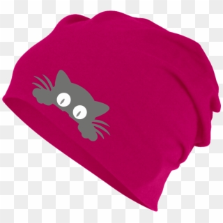 Beanie With Reflective Cat Print Who`s There - Beanie Clipart