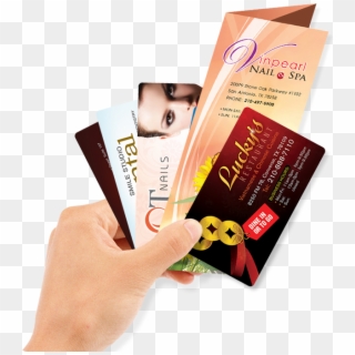 Nhận Thiết Kế & In Ấn Các Loại Business Cards, Brochures, - Business Card On Hand Png Clipart
