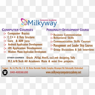 Milkyway Computer Academy Powered By Milkyway - Viralnova Clipart