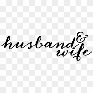 Husband & Wife Svg Cut File - Calligraphy Clipart