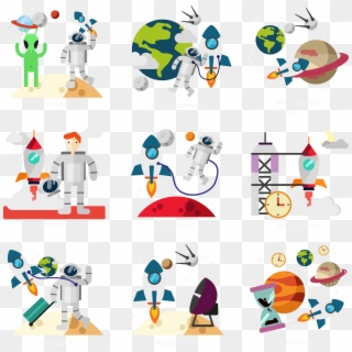 Astronaut Clipart Outer Space - Space Exploration Clipart - Png Download