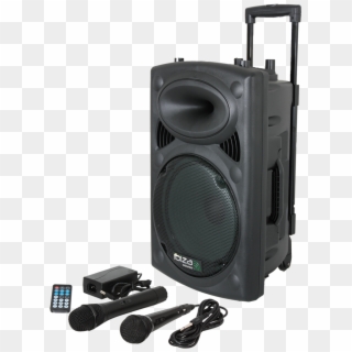 10'' Portable Karaoke Set Uhf Mic/wired Mic/usb-sd - Ibiza Sound Port8vhf Bt Clipart