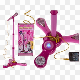 Kids Karaoke Microphone Adjustable Stand Girls Music - Microphone Clipart