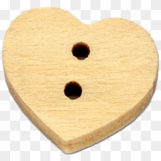 13mm Wooden Heart Buttons - Plywood Clipart