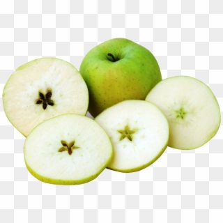 Free Png Apple With Slices Png - Sliced Granny Smith Clipart