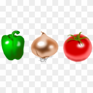 Vegetables Tomato Onion Green Pepper Mediterranean - Tomato Clipart - Png Download