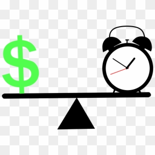 Time Currency Time Is Money - Time And Cost Balance Icon Clipart