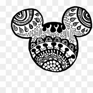 Mickey Mouse Zentangle - Illustration Clipart