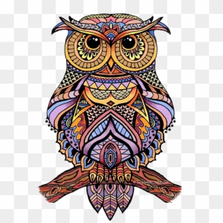 Bleed Area May Not Be Visible - Zentangle Owl Clipart