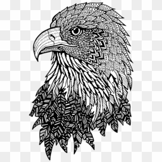 Bleed Area May Not Be Visible - Zentangle Eagle Clipart