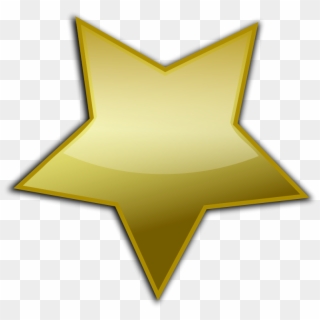 Free Vector Gold Button - Gold Star Vector Png Clipart
