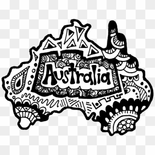 Australia Zentangle - Illustration Clipart