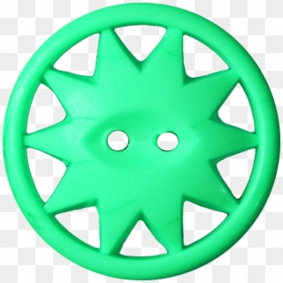 Button With Ten-pointed Star Inscribed In A Circle, - Inscribed Figure Clipart