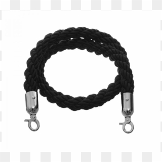 Black Bollard Rope - Rope Barrier Black Clipart