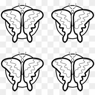 Butterfly Black And White Black And White Butterfly - 4 Butterfly Clipart Black And White - Png Download