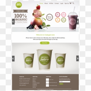 Modern, Professional Web Design For Unplugged Juice - Flyer Clipart