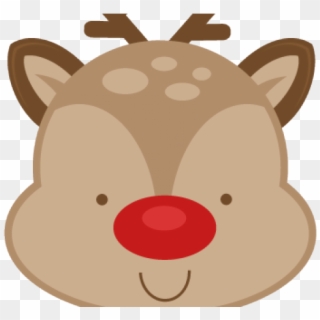 Cute Reindeer Head Clipart - Png Download