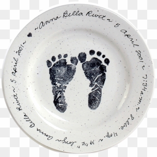 Baby Foot Print Plate - Baby Footprint Plate Clipart