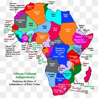 Dates Showing Independence Dates Of African Countries - Colonisation Map Of Africa Clipart