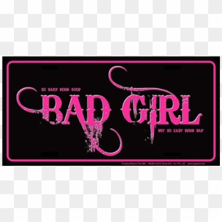 Ge Bad Girl License Plate - Black Automatik Clipart