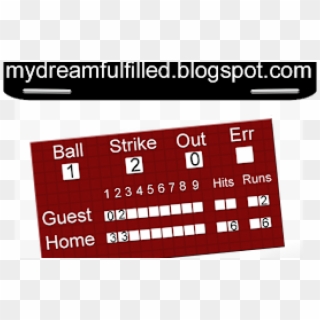 Baseball Scoreboard Template - Iğne Oyası Yazma Modelleri Clipart