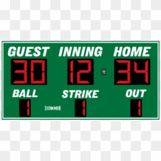 Scoreboard With Pitch Count Clipart