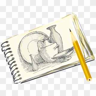 Sketchbook Pencil Line Art - Sketch Clipart - Png Download