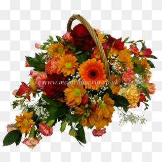 Autumn Beloved Basket - Transparent Rose Flower Basket Clipart