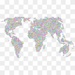 This Free Icons Png Design Of Prismatic World Map Dots - Small Dotted World Map Clipart