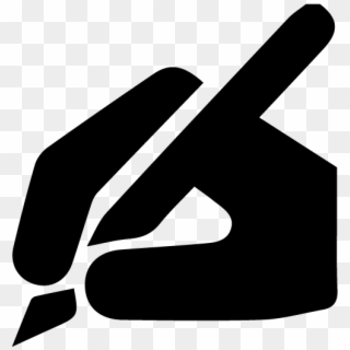 A Hand Holding A Pencil - Sign Clipart