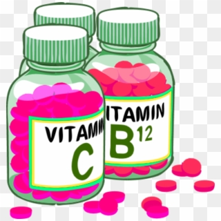 Molecules Clipart Bottle - Vitamin Tablets - Png Download
