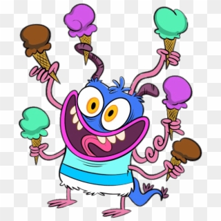 Bunsen The Monster Having Ice Cream - Bunsen Is A Beast Clipart