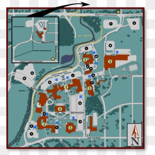 Barrier-free Parking - Mott Main Campus Map Clipart