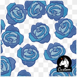 Custom Blue Rose Patch - Garden Roses Clipart