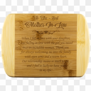 Com To The Best Mother In Law Bamboo Cutting Board - Seal Guam Latte Stone Clipart