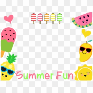 No Logo Transparent Summer Fun Fruit Manycam Borders - Transparent Summer Fun Png Clipart