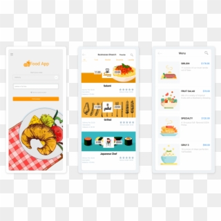 Create Native Apps - Food Delivery App Android Clipart
