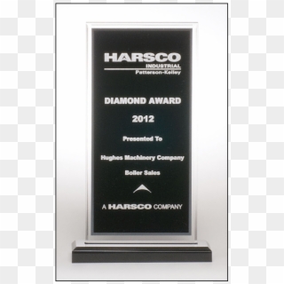 Clear Acrylic Award With Black Center And Silver Mirror - Trophy Clipart
