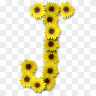 J Letter J Design, Flor Tumblr, Letters - Sunflower Letter J Clipart