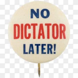No Dictator Later - Label Clipart