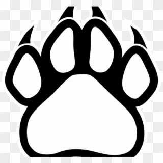 Dog Paw Print Outline - Woodland Hills Academy Logo Clipart