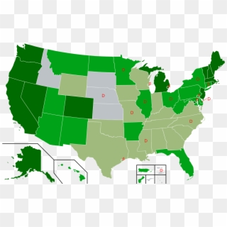 Mapping Decriminalization By City - States With Medical Marijuana Clipart