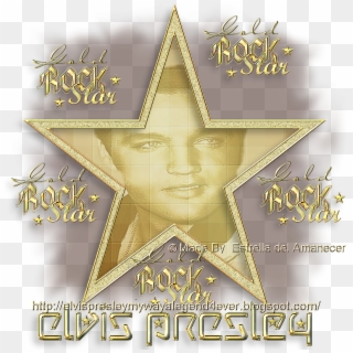 Elvis Presley-gold Rock Star - Poster Clipart