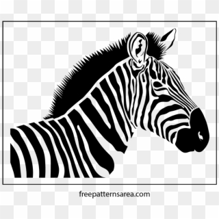 Zebra Vector Animal Stencil Drawing Pattern - Full Zebra Clipart