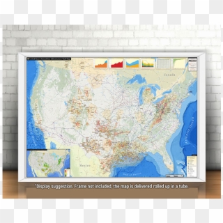 Natural Gas Infrastructure Printed Map Updated January - Atlas Clipart