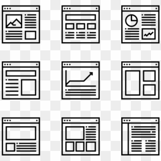 Website And User Interface - Monochrome Clipart