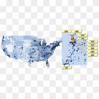 Utah And Us Map Small - Dot Map Clipart
